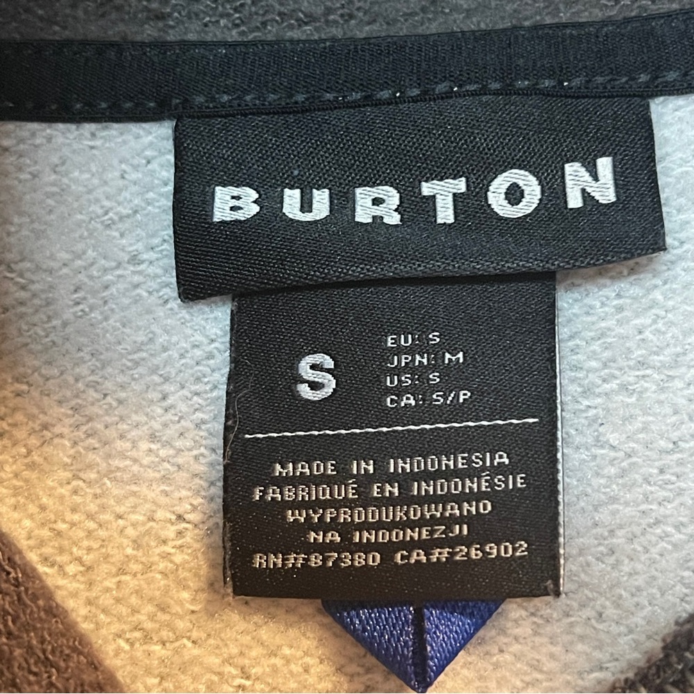 Burton Men's Oak Pullover Hoodie Grey Heather/True Black S - Picture 3 of 4